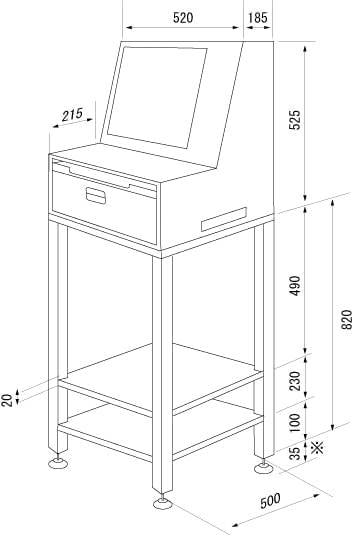 ホコリ対策パソコンラック