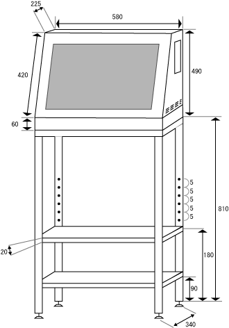 ホコリ対策パソコンラック